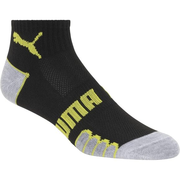 ❤️Women Black PUMA 6 Pack Quarter Crew Socks - Picture 3 of 6